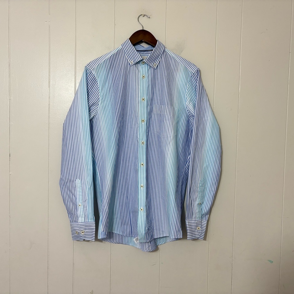 Haupt 1926 Modern Fit Men’s Multicolor Striped Button-Up Shirt Size S